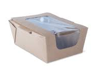 LUNCH BOX SMALLKRAFT WINDOW HOT FOOD 95x140x60 360/CTN