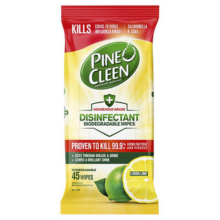 PINE-O-CLEAN DISINFECTANT WIPE LEMON & LIME 45/PAC 6PAK/CTN