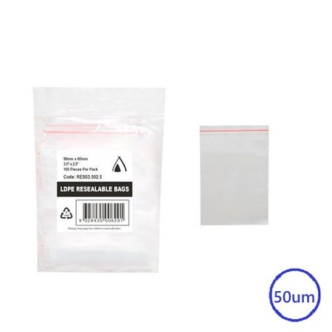 PRESSEAL BAG  2.5x3.5 50um 60X90mm 100PK  10PKS/CTN