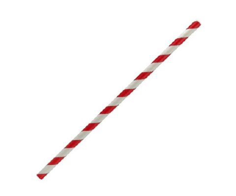 PAPER STRAWS JUMBO RED/WHITE 100/PK 25PKS/CTN