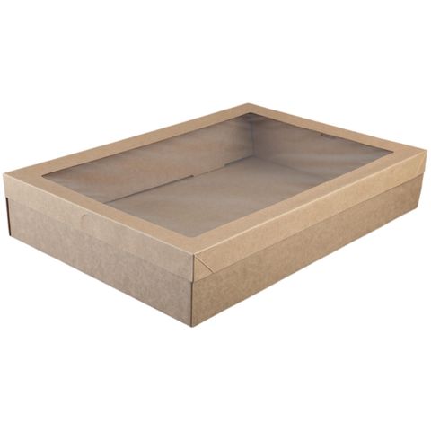 CATER TRAY KRAFT X/LARGE 450x310x80mm 1/TRAY 50/CTN