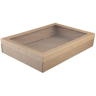 CATER TRAY KRAFT X/LARGE 450x310x80mm 1/TRAY 50/CTN