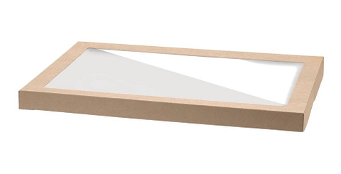 CATER TRAY KRAFT LID X/LARGE 454x313x30mm 10PK 5PKS/CTN