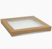 CATER BOX LID SMALL KRAFT 227x226x61 1/ONLY 100/CTN