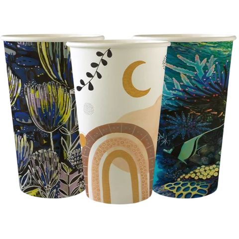 16oz  ART SERIES SINGLE WALL BIOCUP (90mm) 50/PK 20PKS/CTN