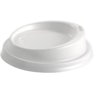 LID PS WHITE 90mm HOT CUP BIO PAK 50/PK 20PKS/CTN