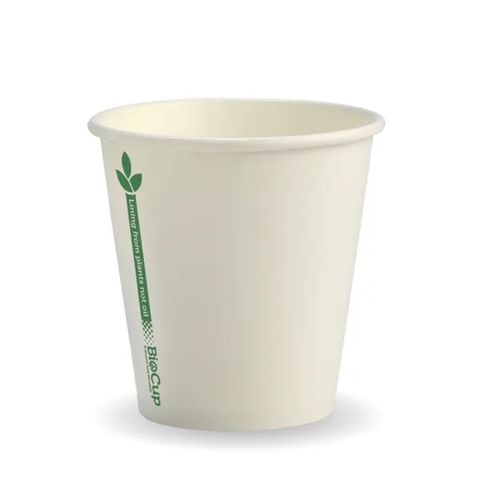 6oz WHITE GREENLINE S/WALL BIOCUP (80mm) 50/PK 20PKS/CTN