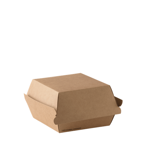 GO BURGER BOX BROWN 106x106x70 50/PAK 10PAK/CTN