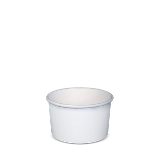 5oz  PAPER ICECREAM CUP 145ml WHITE PLA 50/PAK 20PAK/CTN