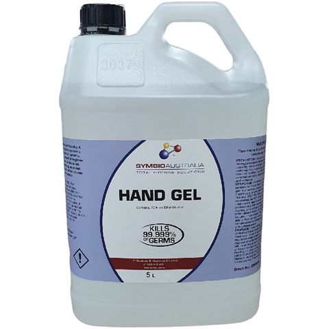 SYMBIO HAND GELSANITISER 5lt ALCOHOL BASE 1/ONLY