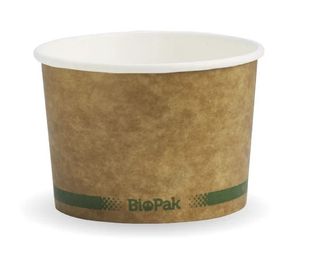 8oz BIO BOWL PAPER HOT/COLD BROWN 250ml  50/PAK 20PAK/CTN