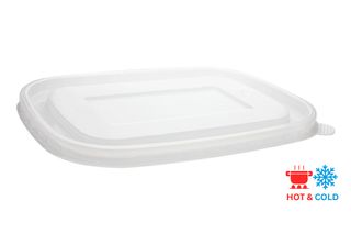 PP LID KRAFT RECTANGULAR FIT 500/1000ml 50/PAK  6PAK/CTN