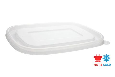 PP LID KRAFT RECTANGULAR FIT 500/1000ml 50/PAK  6PAK/CTN