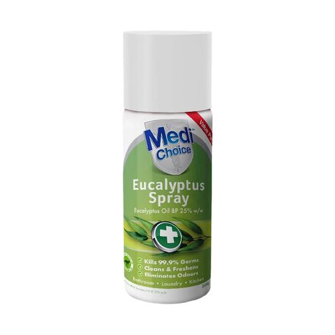 EUCALYPTUS SPRAY DISINFECTANT 200gm MEDI CHOICE 1/ONLY