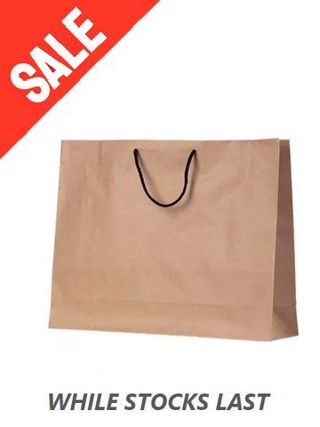 BOUTIQUE KRAFTBAG ROPE HDL 350x450x125  50PK  **SALE**
