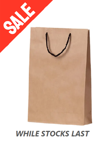 SML KRAFT BAG ROPE HDL  *SALE* 350x260x90 50PK  5PKS/CTN