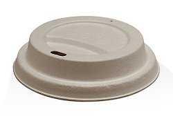 LID BAGASSE NATURAL 90mm HOT CUP  50/PK 20PKS/CTN