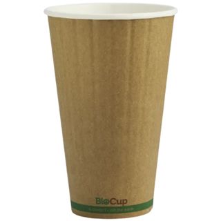 KRAFT GREEN STRIPE DOUBLE WALL BIOCUP 16oz 40/PAK 15PAK/CTN