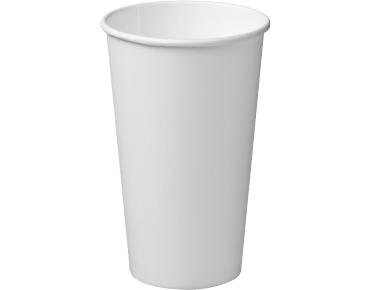 16oz WHITE SINGLE WALL CUP C/AWAY 25/PK 20PKS/CTN