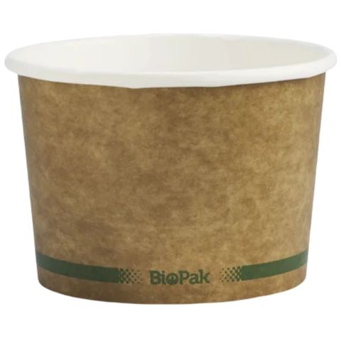 16oz BIO BOWL PAPER HOT/COLD BROWN 550ml  25/PAK 20PAK/CTN