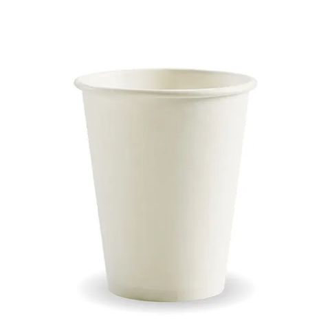 8oz WHITE SINGLE WALL (80mm) BIOCUP 50/PK  20PKS/CTN