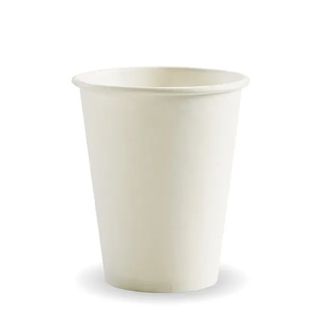 8oz WHITE SINGLE WALL (80mm) BIOCUP 50/PK  20PKS/CTN