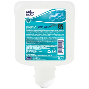 HAND WASH OXY BAC FOAM ANTIBACTERIAL 1L POD 6POD/CTN