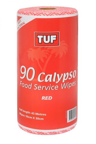 EDCO CALYPSO RED  WIPES 90 WIPES 1ROLL 6/CTN
