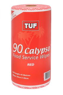 EDCO CALYPSO RED  WIPES 90 WIPES 1ROLL 6/CTN