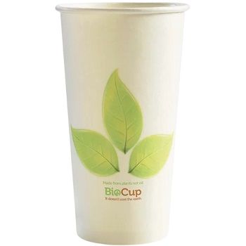 20oz LEAF S/WALL CUP BIOCUP (90mm) 50/PK 20PKS/CTN