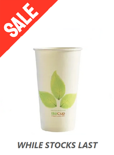 20oz LEAF S/WALL CUP BIOPAK (90mm) 50/PK 20PKS/CTN **SALE*
