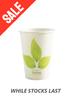 12oz LEAF S/WALL  CUP BIOPAK (90MM) 50/PK 20PKS/CTN **SALE*