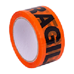 TAPE FRAGILE FLURO ORANGE 50mm X 66M 1/ROLL 36ROLL/CTN