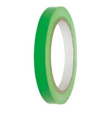 BAG SEALING TAPE GREEN PVC 12mm x  66M 1/ROLL  144/CTN