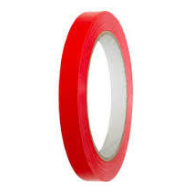 BAG SEALING TAPE RED PVC 12mm x  66m 1/ROLL