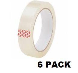 CELLULOSE TAPE24mm X 66M 6ROLL/PK 12PKS/CTN