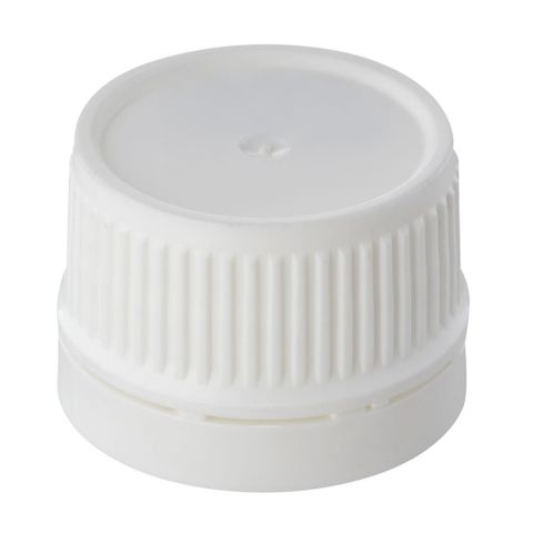 24mm WHITE PLASTIC SCREW CAP 1/ONLY ANT PET