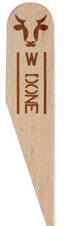 STEAK MARKER WOODEN WELL DONE 200 PACK