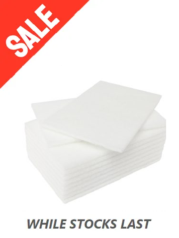 SCOURER WHITE FINE NON SCRATCH 230x150 10/PK 10PKS/CTN *SALE*