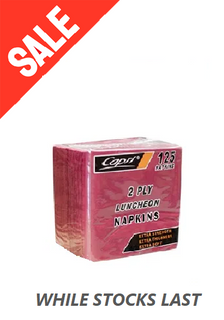 NAPKIN LUNCH 2PLY BURGANDY CAPRI 125/PK 16PKS/CTN **SALE*