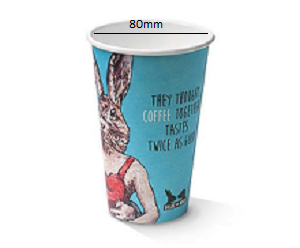 12oz  ART PRINTPLA S/WALL CUP (80mm)  50/PK  20PKS/CTN