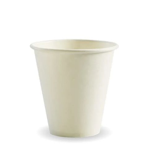 8oz WHITE SINGLE WALL (90mm) BIOCUP 50PK   20PKS/CTN