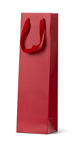 SINGLE BOTTLE GIFT BAG RED 390x110+90 10PK    10PKS/CTN