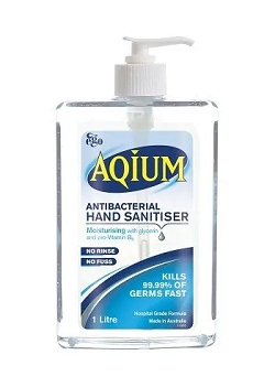 AQIUM GEL HANDSANITISER 1lt 1 ONLY 6/CTN