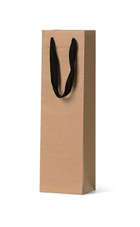 SINGLE BOTTLE GIFT BAG BROWN 390x110+90 10PK  10PKS/CTN