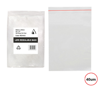 PRESSEAL BAG 12x16 40um 300x380mm 100PK  5PKS/CTN