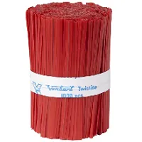 TWIST TIES 3" PLASTIC RED 1000/PK **CLEARANCE**