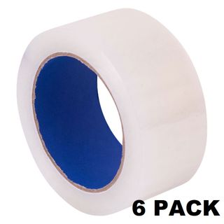 PP102 CLEAR PACKAGING TAPE 48mm X 75M 6PACK, 6PKS/CTN
