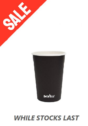 12OZ BLACK S/WALL CUP (90mm) 50/PK 20PK/CTN  **SPECIAL**