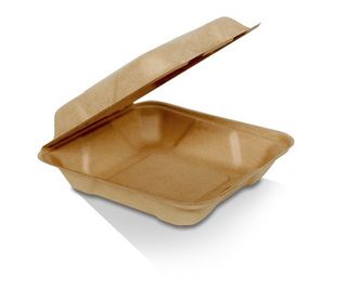 8 inch DINNER CLAMSHELL BAMBOO BA-SH08 203x203x76 50/PAK 4/CT